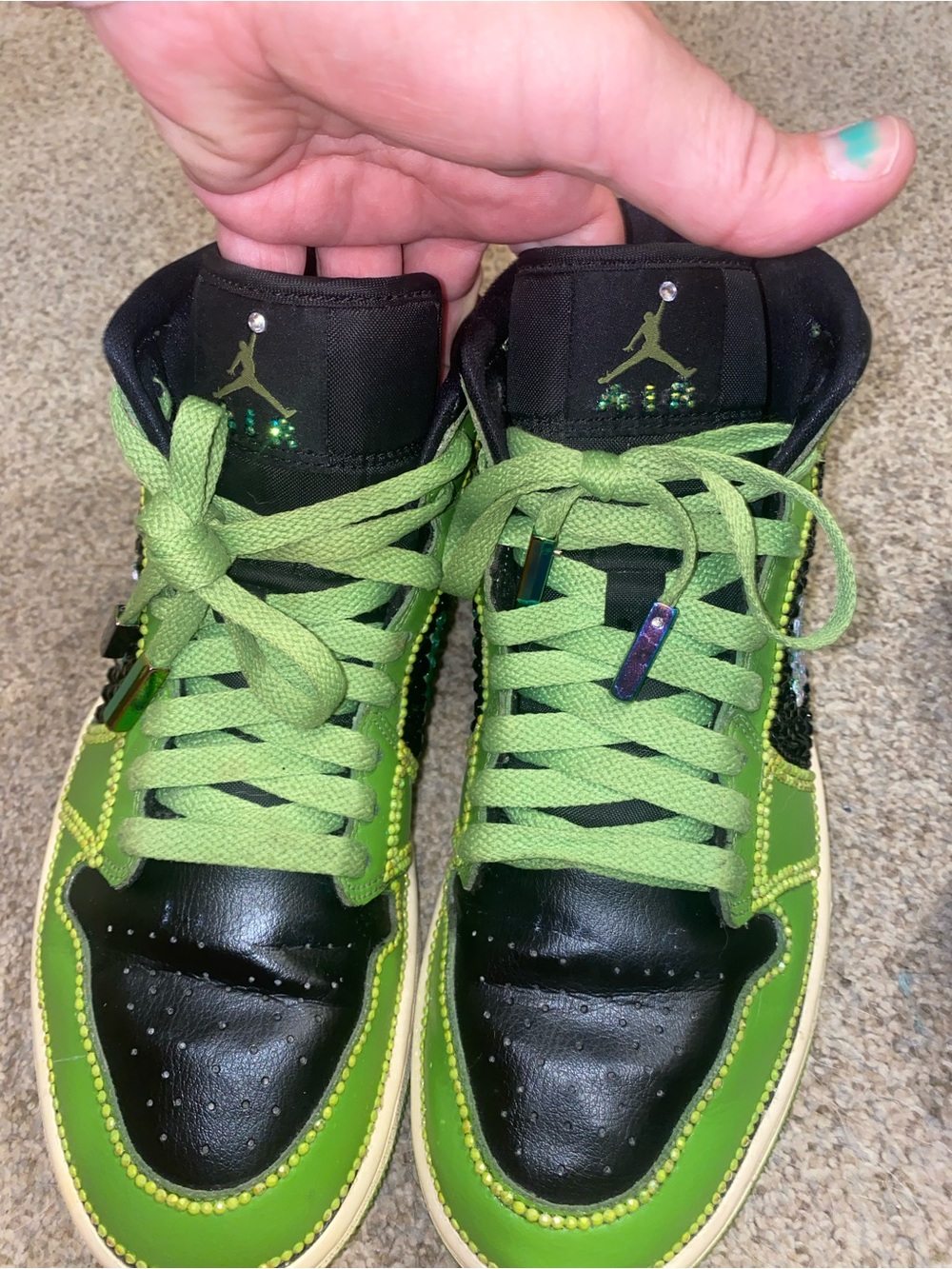 Jordan-1 2022 Altitude’s with metal lace tips. - Picture 9 of 13